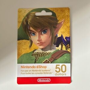 CAD $50 Nintendo e-shop Gift Card